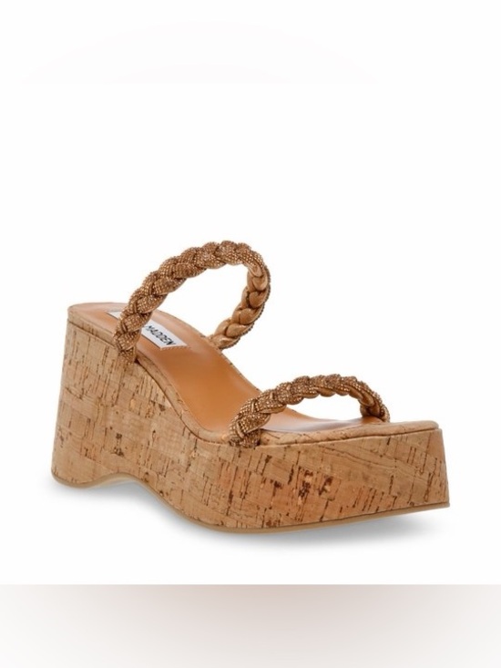 Steve Madden Shoes - Steve Madden Danya-In Gold Wedges Size 9 NWOB